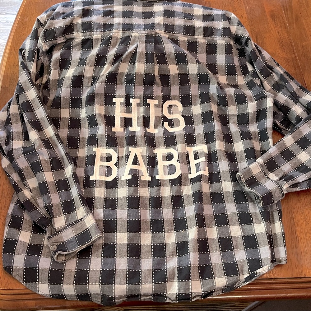 Hubs & Hers His Babe Vintage Button Down Shirt